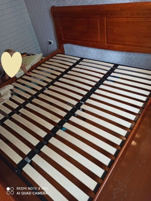 Двуспальная деревянная кровать польская SIGNAL без матраса.