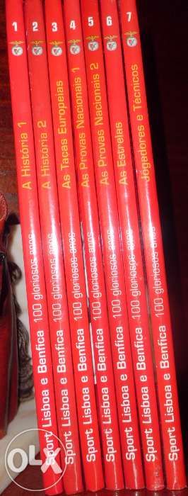 Coleção 7 Livros Benfica 100 Gloriosos Anos