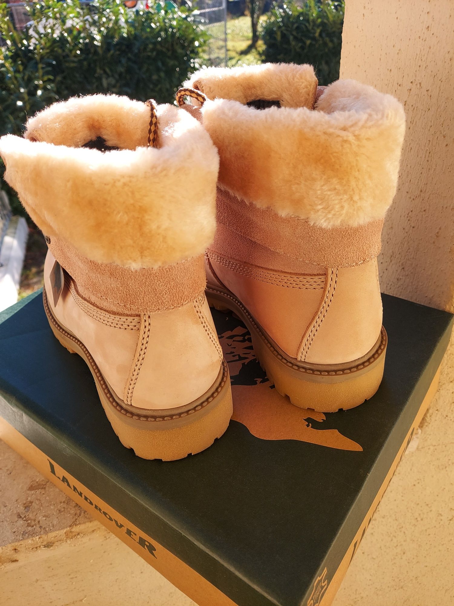 Фирменные зимние кожаные ботинки сапоги Landrover