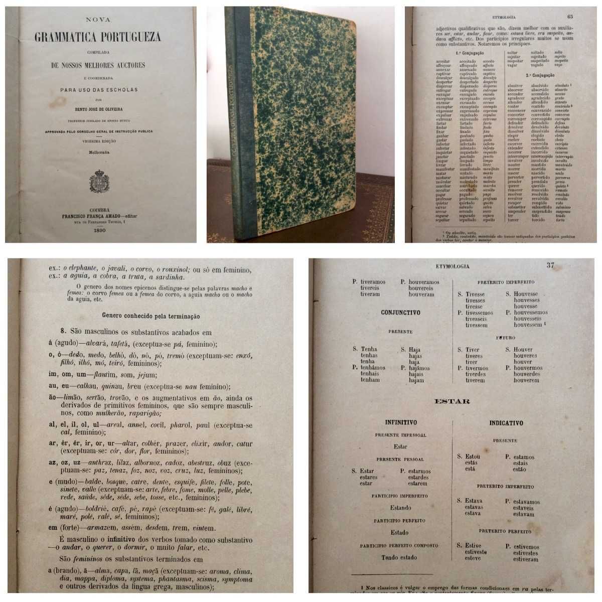 NOVA GRAMMATICA PORTUGUEZA. Por Bento José Oliveira, 1890