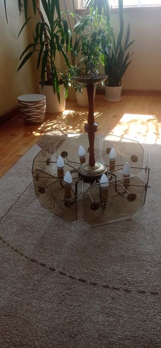 Żyrandol szkło ozdobne