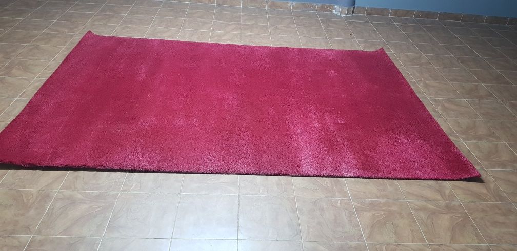 Carpetes de Sala Pelo curto (2)| 1 Vermelha escura | Vermelha e Branca