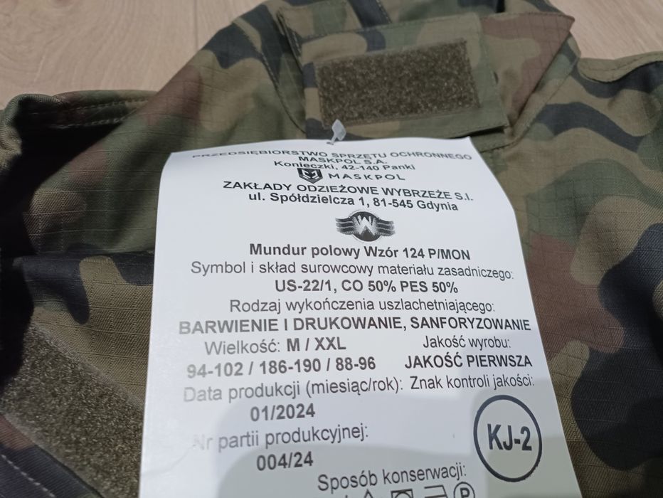 Mundur wojskowy polowy Nowy  M/XXL