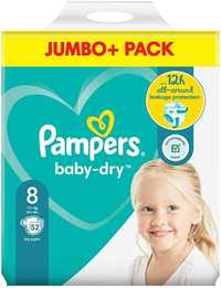 2x Pampers baby dry rozmiar 8 (104 szt)