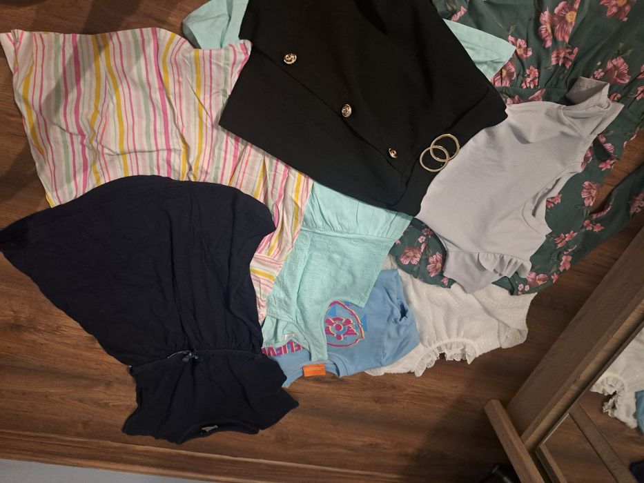 Mega zestaw ubrań dziewczęcy 122-128