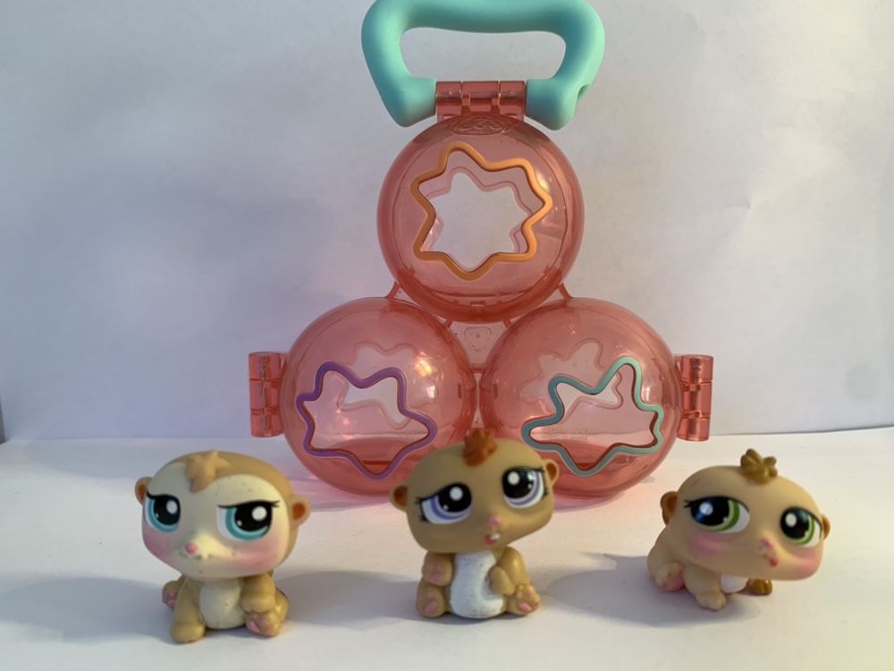 LPS Littlest Pet Shop - figurki chomiki z kulami