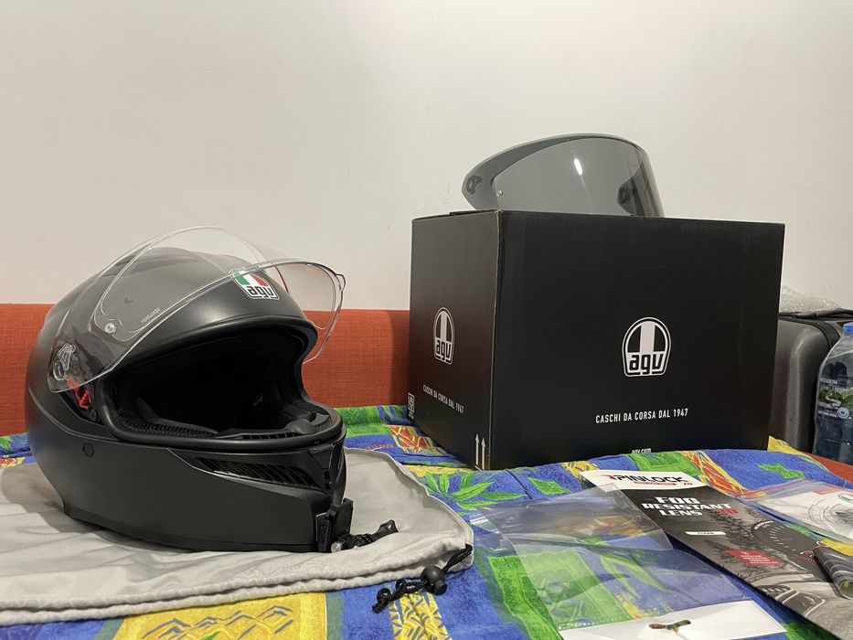 Integralny szosowy kask motocyklowy AGV K3 2025 BLACK MATT – rozmiar M
