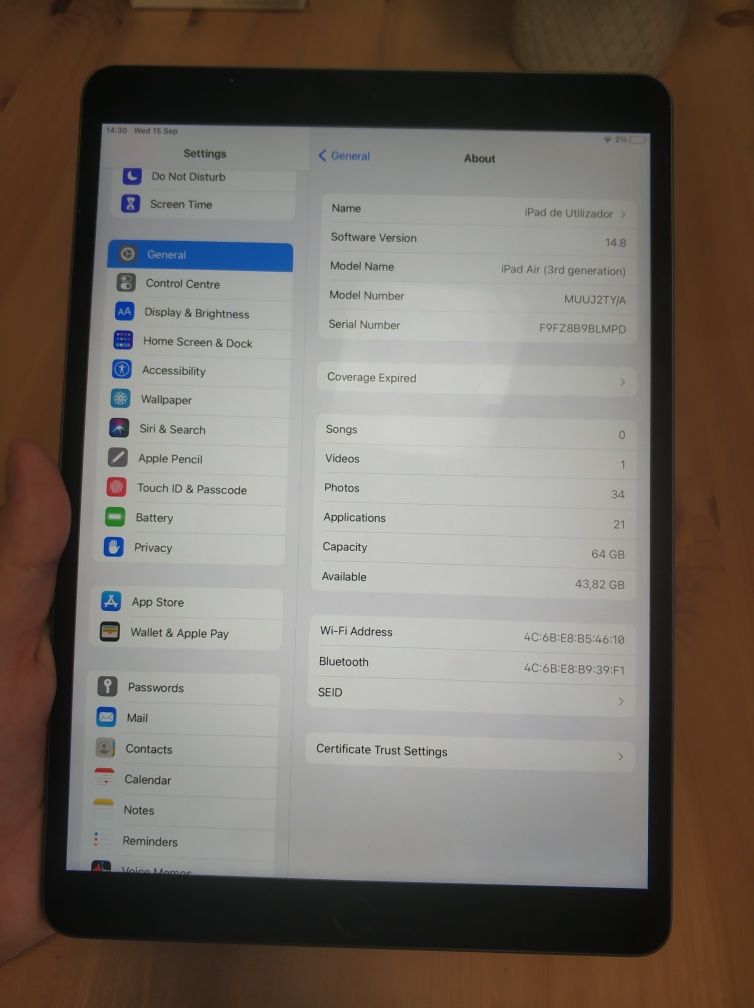 iPad Air 3 + Smart Keyboard