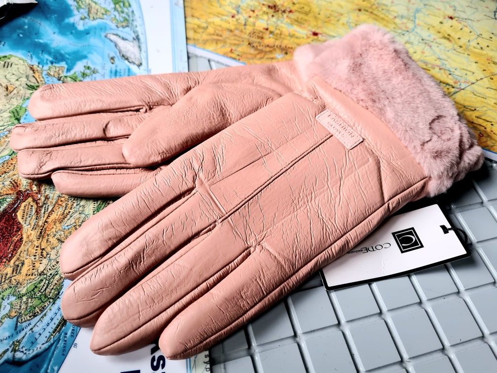Code grube zimowe damskie rękawiczki nowe modne