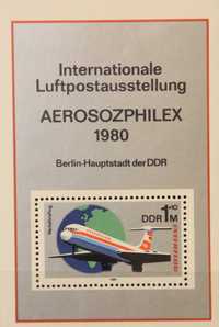 DDR 1980 cena 1,90 zł kat.2,50€ - samolot