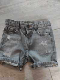 Spodenki szary jeans unisex Zara rozmiar 80