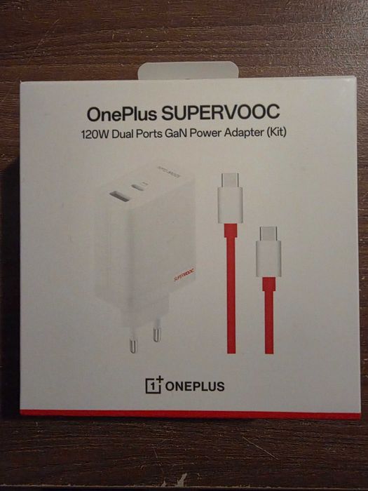 OnePlus SUPERVOOC 120W Dual Ports GaN Power Adapter Kit | White