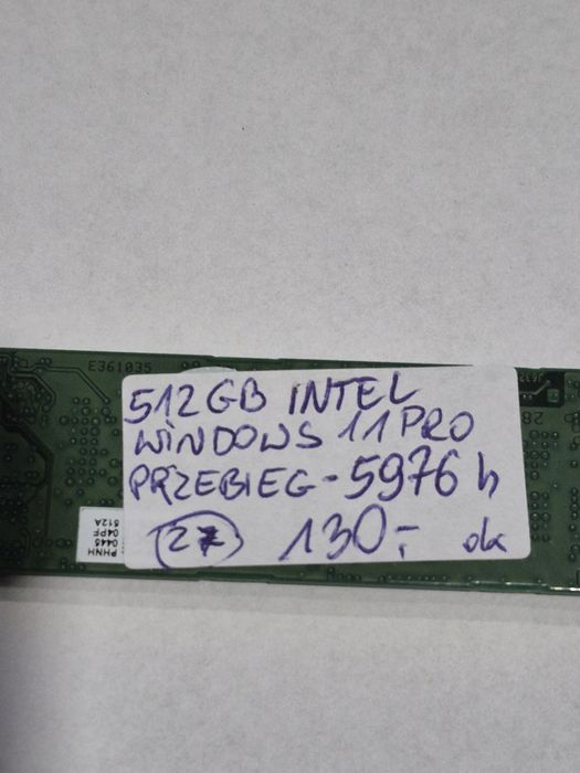 Dysk SSD M2 Nvme 512GB Intel win.11Pro (27)
