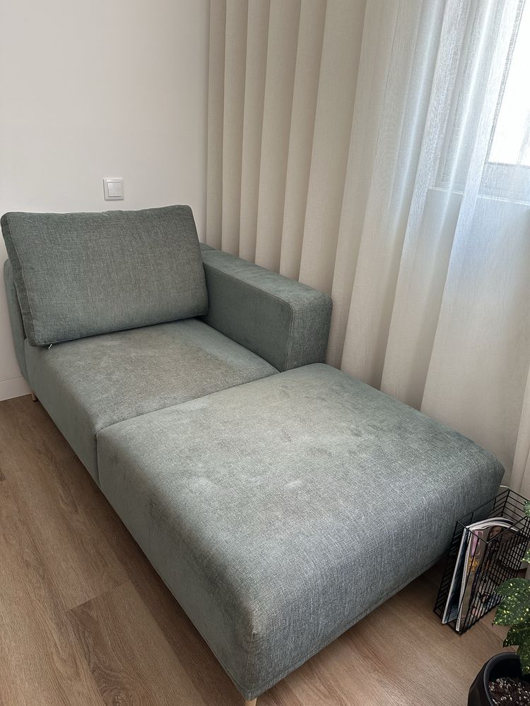 Sofá-chaise em algodão