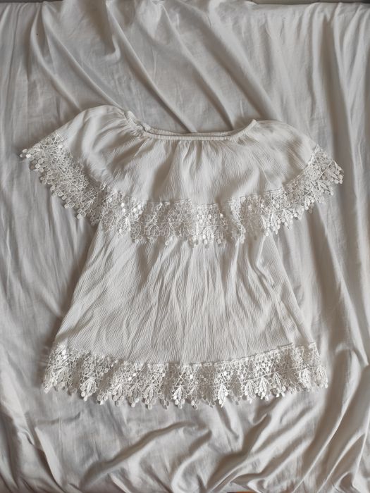 Hiszpanka z koronką rozmiar S/xs biała na lato