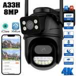 Уличная поворотная двойная ip камера A33H 8MP wifi два экрана Ai iCSee