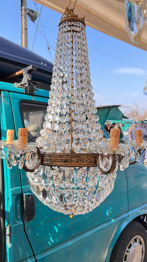 Lampa żyrandol włoski Gruszka Kryształ