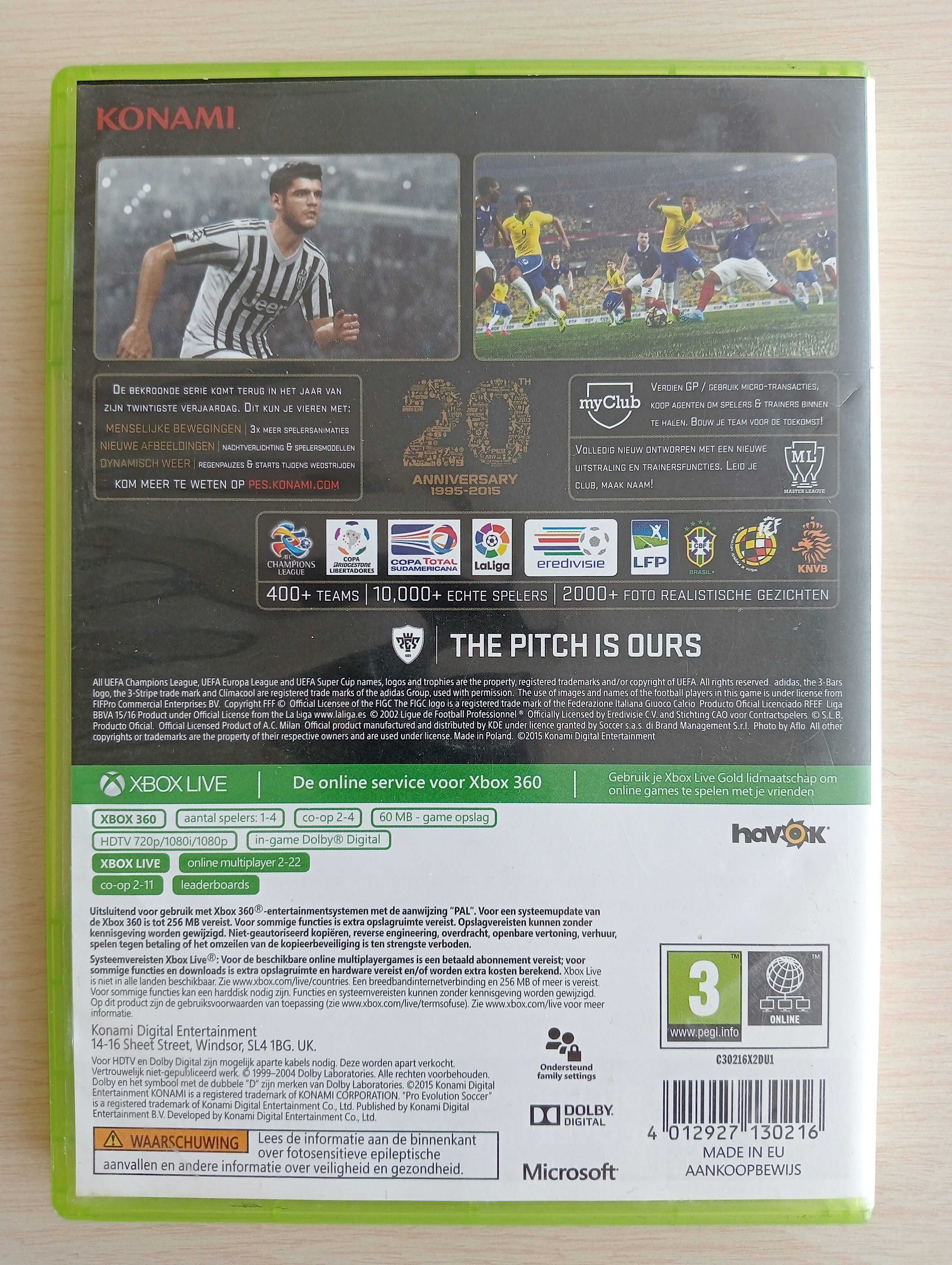 Gra Pro Evolution Soccer PES 2016 Xbox 360