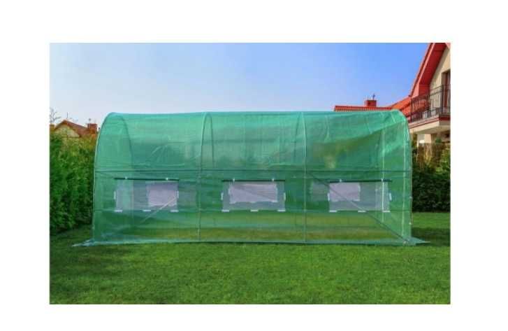 SUPER CENA Tunel foliowy ogrodowy z oknami zielony 6m2, 3x2m +GRATIS