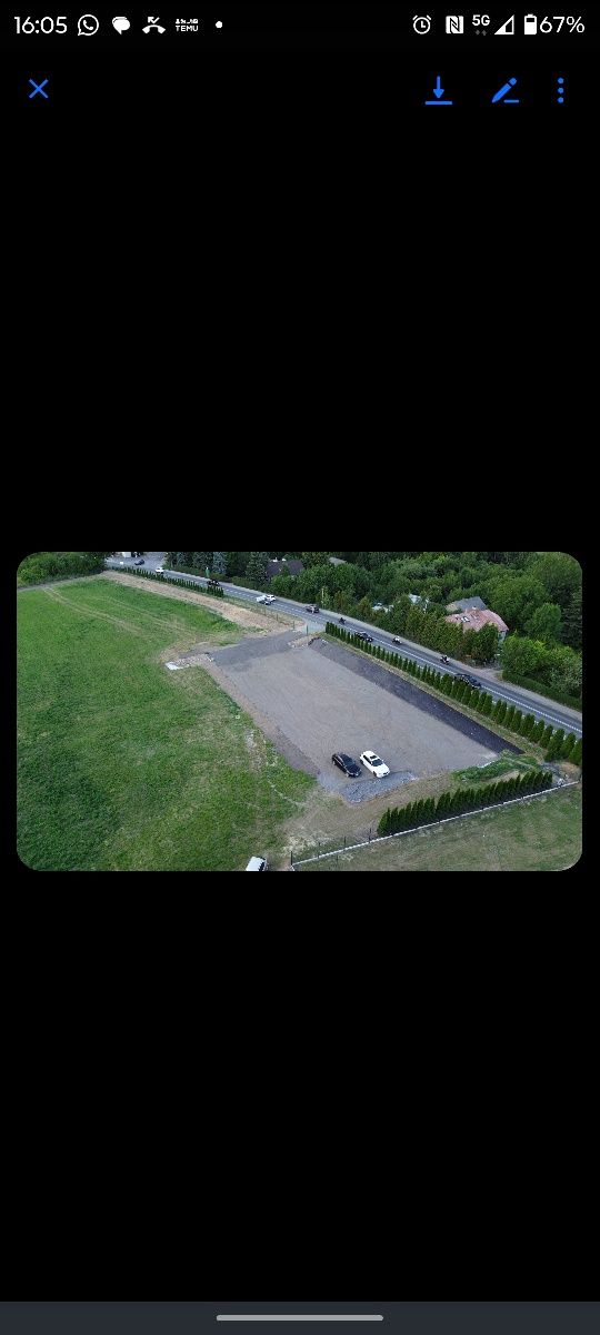 Plac utwardzony, parking, Teren pod myjnie,magazyn, skład, Działka