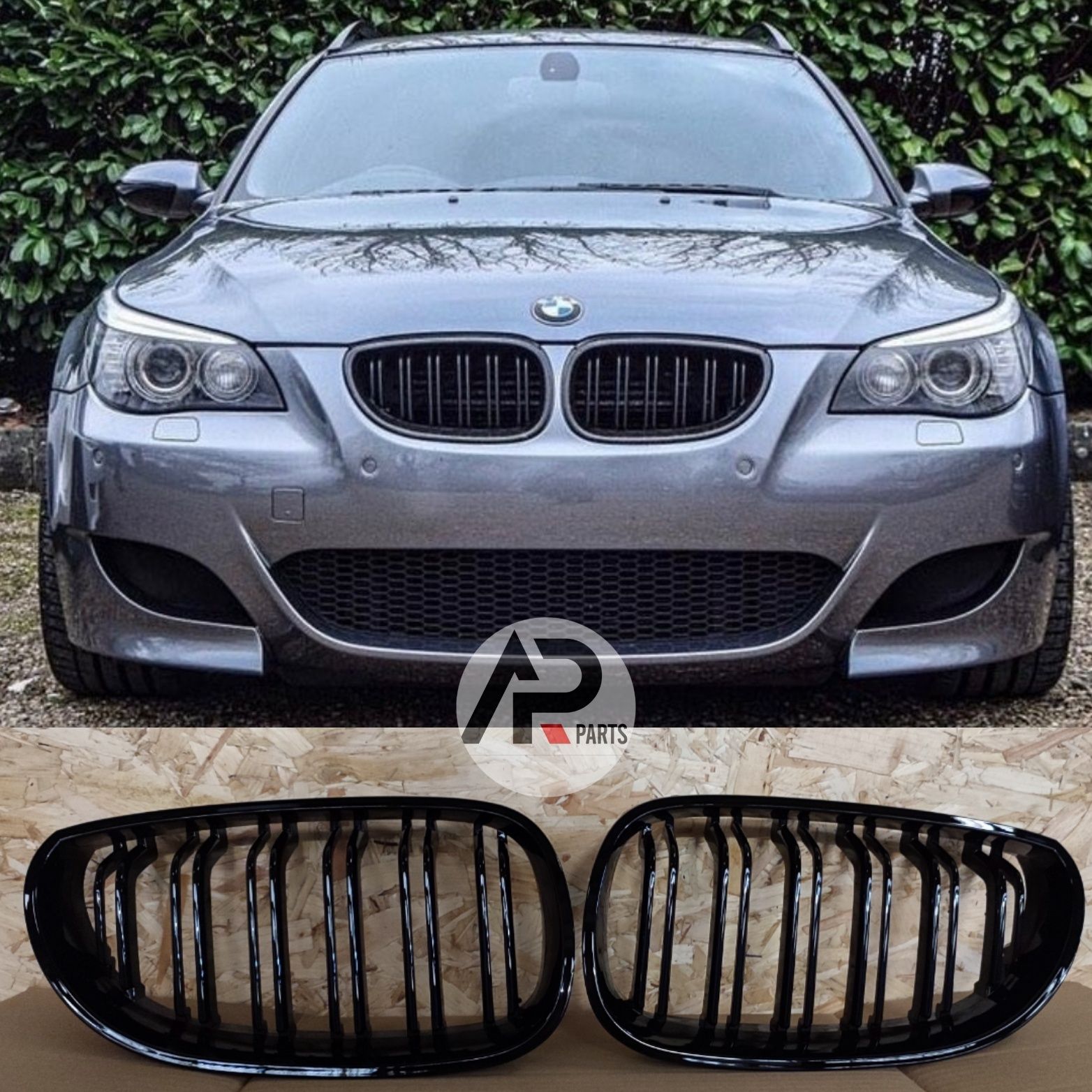 BMW E60 E61 Grelhas duplas Mperformance Preto brilhante