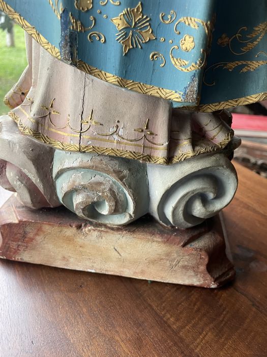 Nossa senhora das graças em madeira com menino Jesus