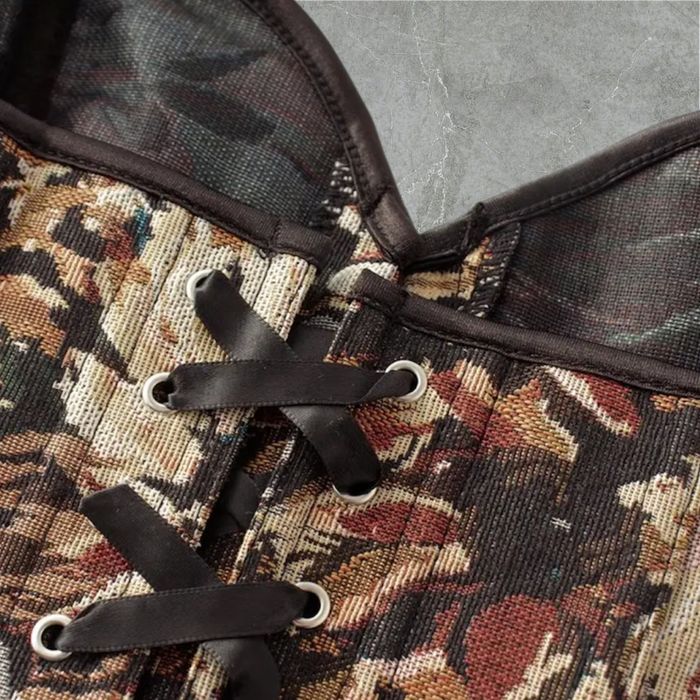 Корсет з фактурної тканини