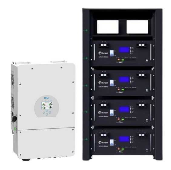 КОМПЛЕКТ Інвертор DEYE 5kW/6kW + АКБ Sunpal PP-E1 5kWh/10kWh