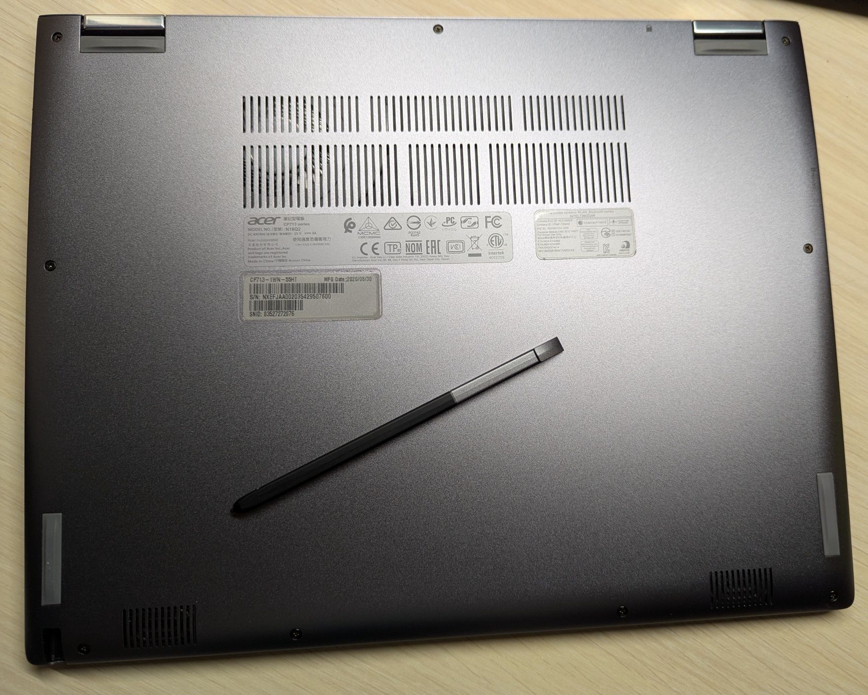 Acer Chromebook Spin 13 intel i5-8250U 8/128