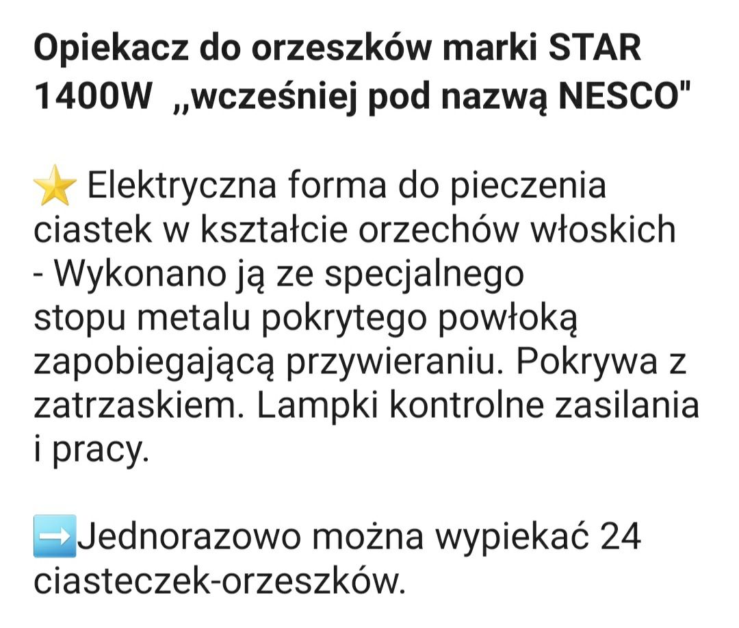 Opiekacz do orzeszków