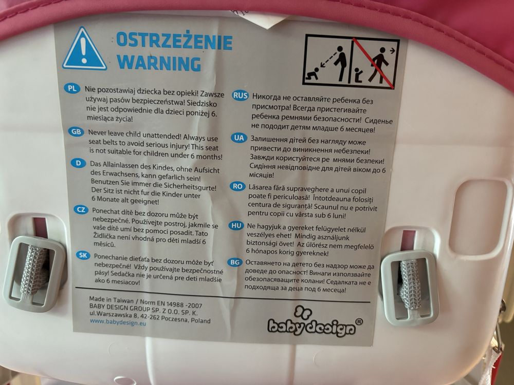 Siedzisko / Krzesełko do karmienia Baby Design