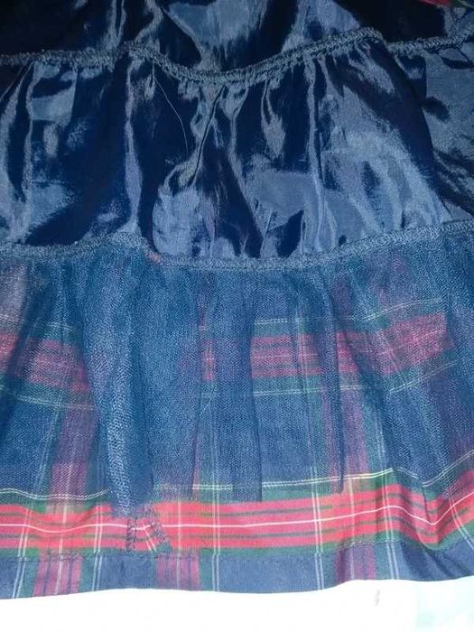 Piękna świąteczna spódnica krata 122