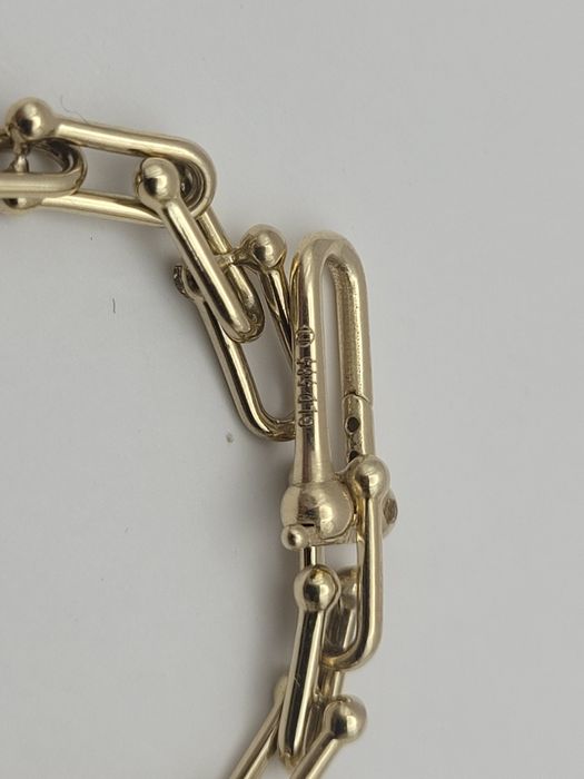 Nowa Złota bransoletka złoto próby 585, spinacze ocechowana dł 19 cm