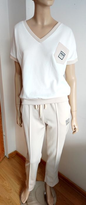 Damski komplet bluzka krótki rękaw plus spodnie