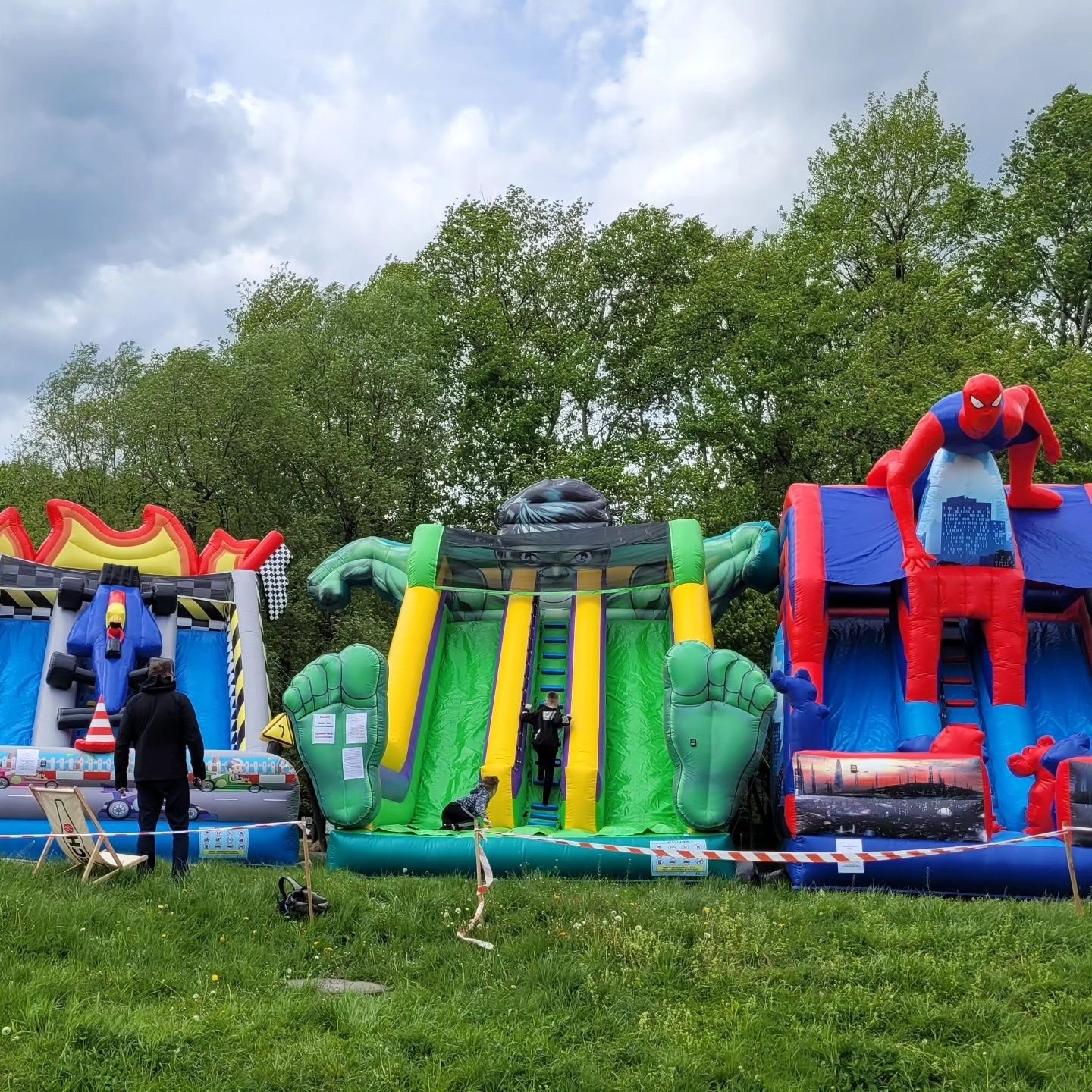 Dmuchaniec zjeżdżalnia Euro-Bungee trampolina wynajem Bubble Piana