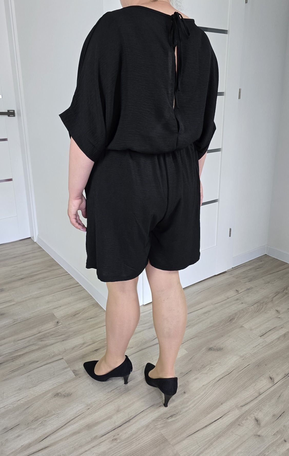 Kombinezon plus size czarny