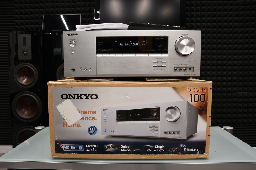 amplituner wzmacniacz do kina domowego stereo Onkyo TX-SR444 Atmos