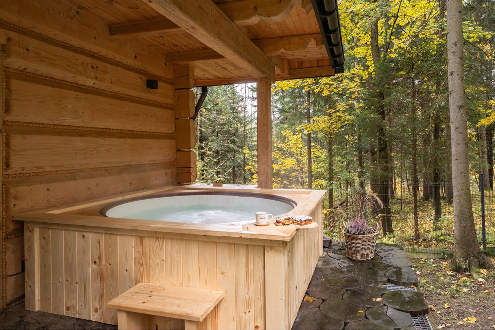 Wolne od 2.01.26 ZAKOPANE domek z bali, z jacuzzi -przy stoku, w lesie