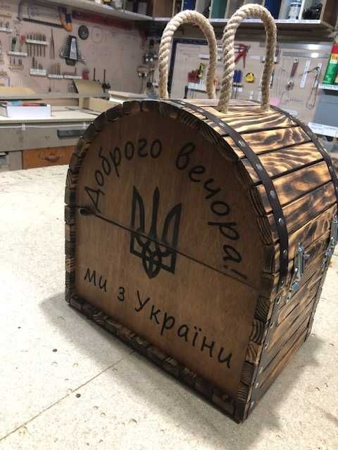 Мини бар с рюмками подарочный набор "сундучек"