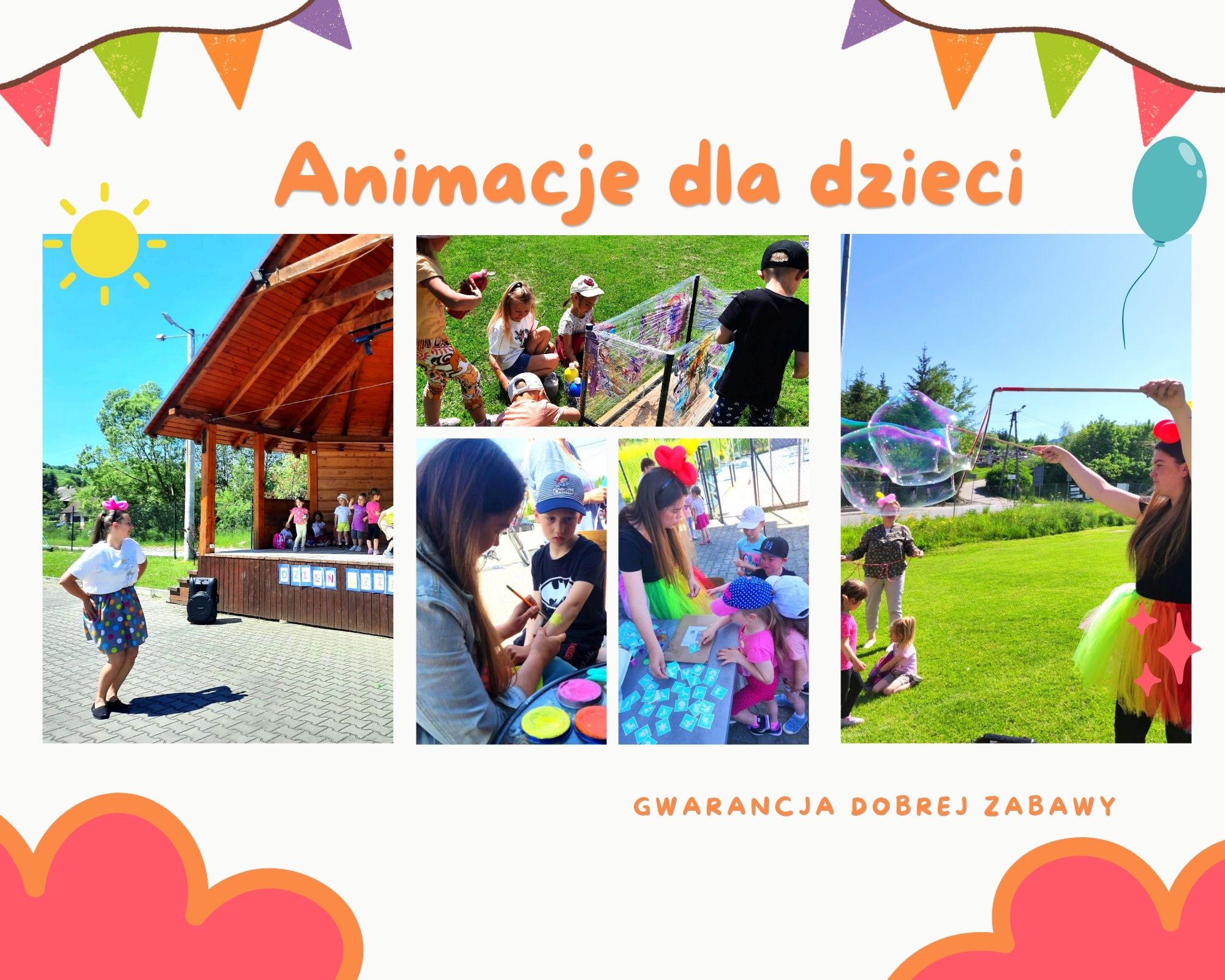 Animacje dla dzieci Malowanie twarzy. Face painting