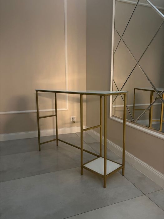 Konsola szklana zlota