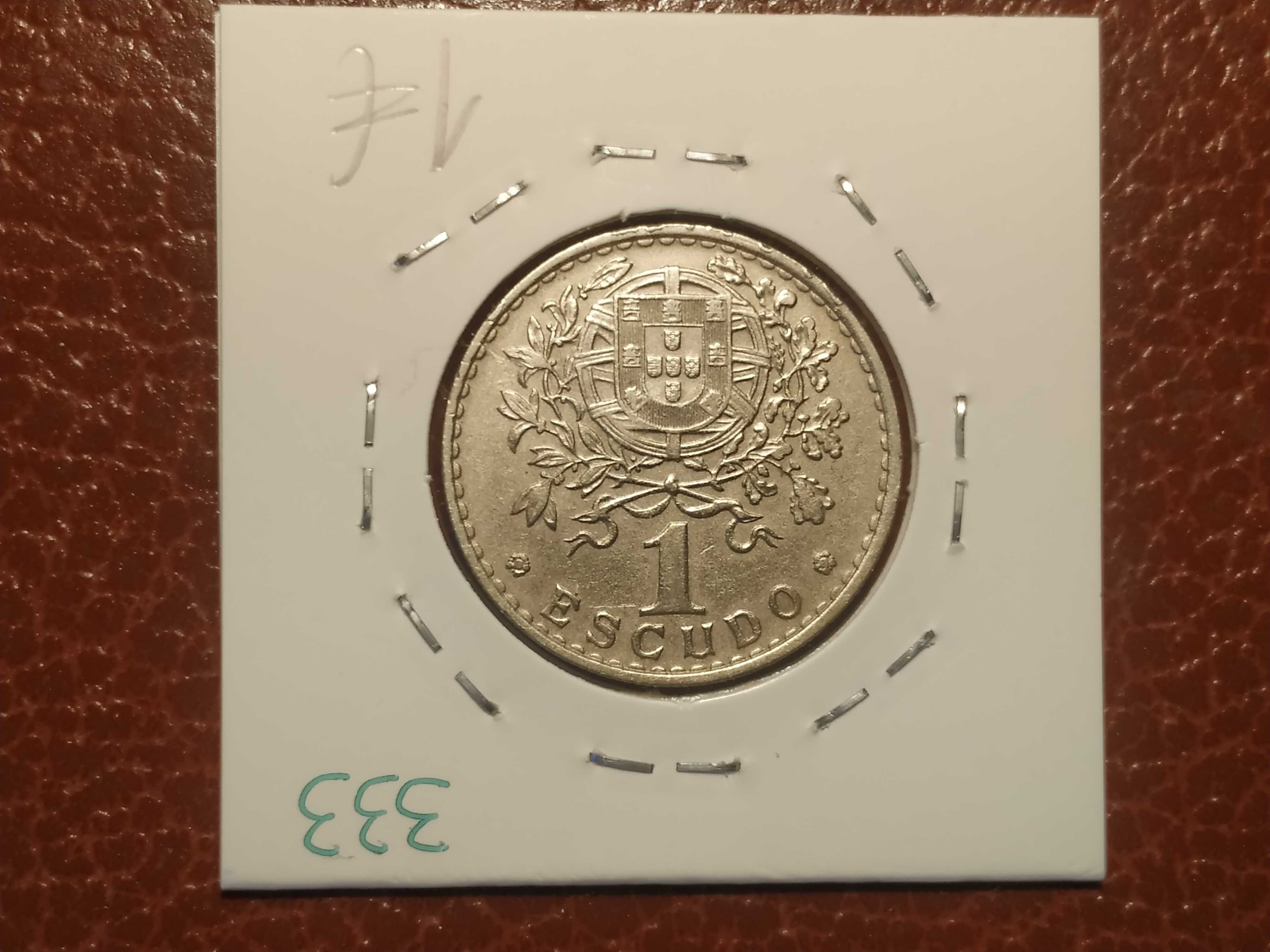 333 Portugal - moeda de 1 escudo de 1961 (alpaca)