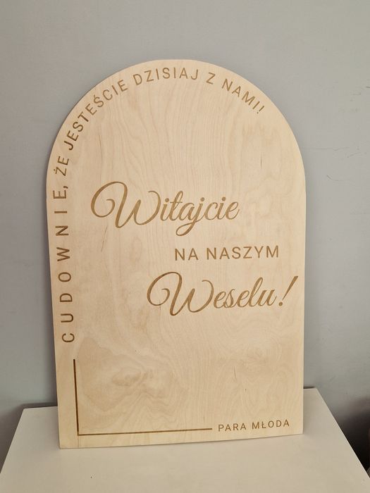 Tablica powitalna Witajcie na naszym weselu