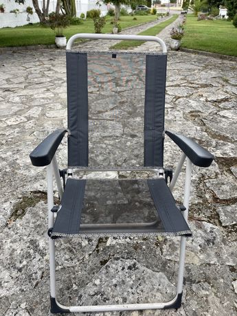 Cadeira Desdobrável Confortável para Campismo - Reclinável - Aço / Alu