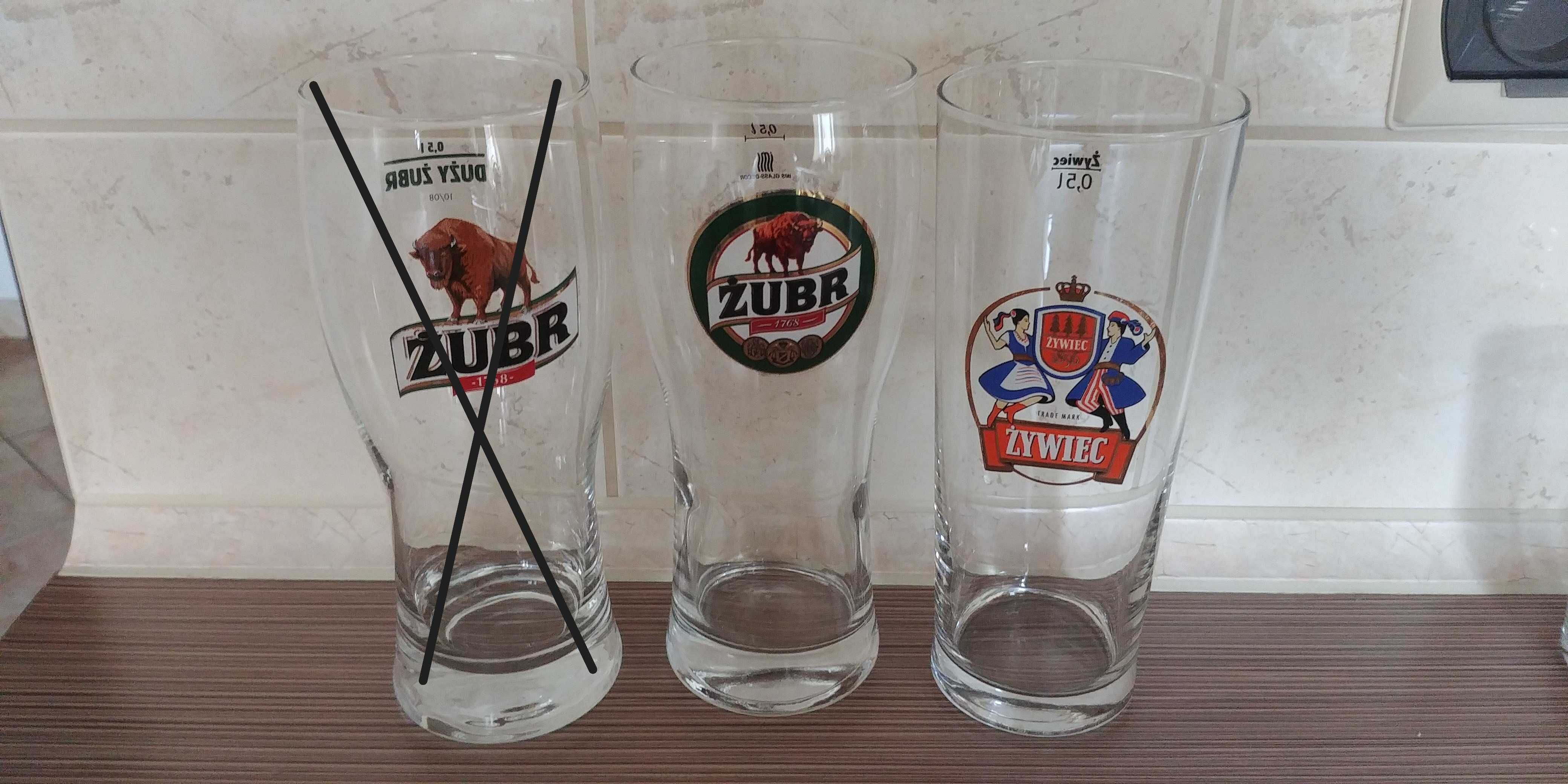 Szklanki żubr żywiec warka podstawki