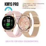 Smartwatch damski KM10 Pro + druga opaska GRATIS
