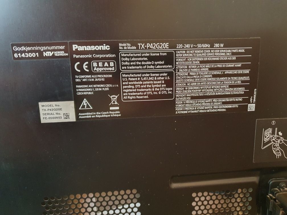 Telewizor Panasonic TX-P42G20E