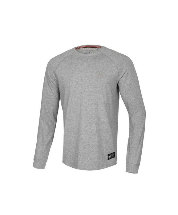 PIT BULL Longsleeve Spandex Small Logo Szary Melanż S M L
