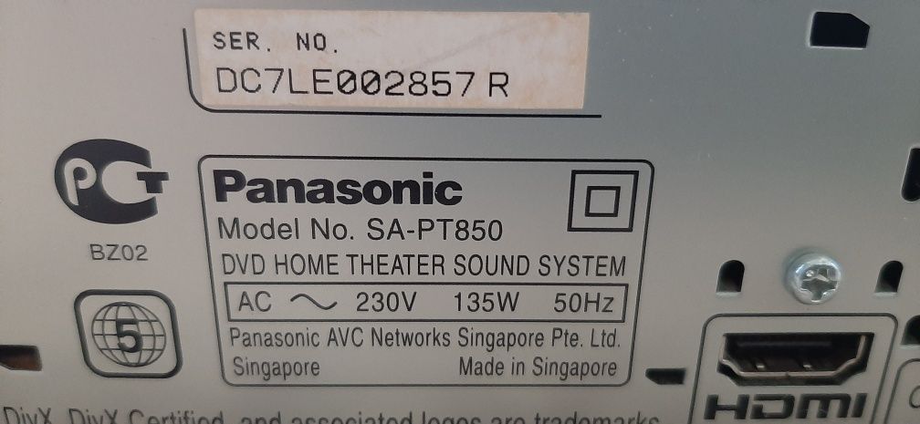 Домашний кинотеатр Panasonic SA-PT850