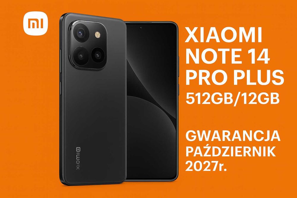 Xiaomi Redmi Note 14 Pro Plus 5G 512GB/12GB Czarny - Nowy, Polska dyst